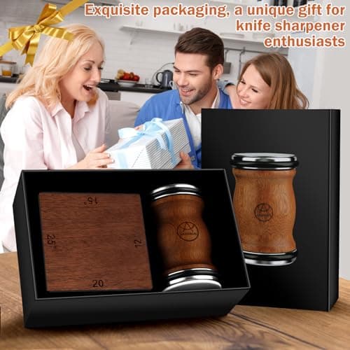 Rolling Knife Sharpener Tool Kit, Multi-Angle Magnetic Roller Sharpeners for Kitchen Knives, Diamond&Ceramic Knife Sharpening System Set, Offers 12&15&20&25 Degree Sharpening 6