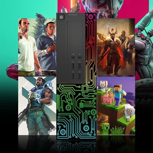 Dell RGB Gaming Desktop PC Computer, Intel Core i5 CPU, GeForce GT 1030 2G, 16GB RAM, 512GB SSD, 24 Inch HDMI Monitor, RGB Keyboard & Mouse & Headset, WiFi, Windows 11 Pro (Renewed) 5