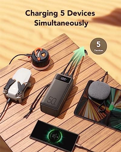 Power Bank 56000mah 100w Portable Charger Fast Charging Power Tank USB C with Emergency LED Flashlight Large Capacity External Battery Pack for iPhone Samsung Laptop for Outdoor Camping Travel 7