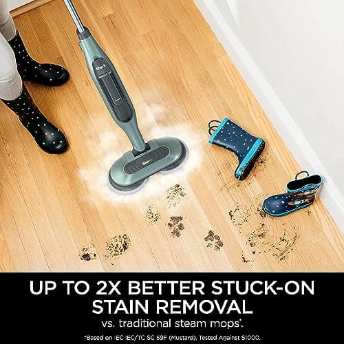 Shark S7000AMZ Steam & Scrub All-in-One Scrubbing and Sanitizing Hard Floor Steam Mop, Pure Water (Renewed) 7