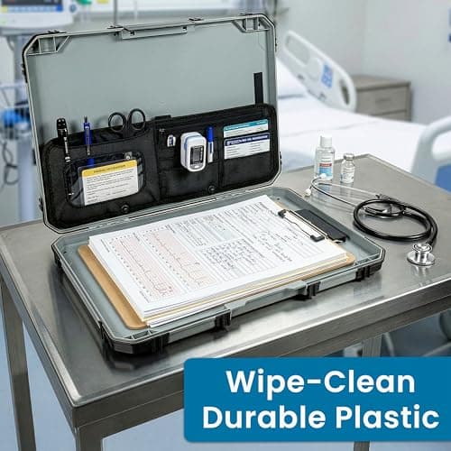 Flambeau Heavy-Duty Contractor Clipboard Document Holder, Portable Storage Organizer for Papers, Receipts & Forms | Office, School & Jobsite Use, Grey 8