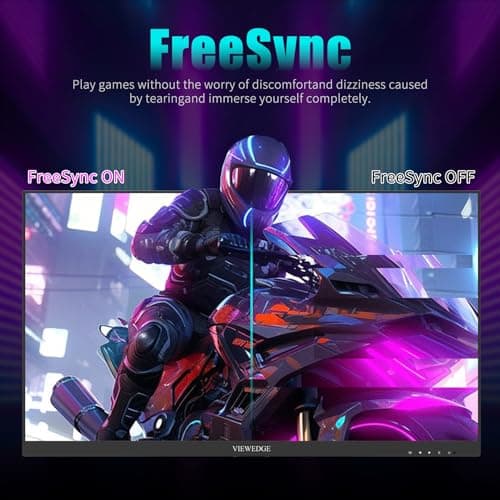 Viewedge 24 Inch Gaming Monitor with 165hz/144hz, IPS 1ms, FHD 1080p and HDR 10 | PC Computer Monitor with 105% sRGB, Bluelight Filter, 2 HDMI & 1 DP Port, Support Freesync and Wall Mounted 6