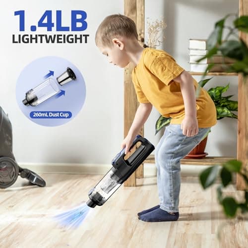 MONOZEL Car Vacuum Portable Cordless, 18000Pa 2 in 1 Vacuum Cleaner&Air Duster, 130W Brushless Motor Handheld Vacuum Cordless with 7800mAh Battery, LED Light, Multi-Nozzles for Car, Home, Office, Pet 7