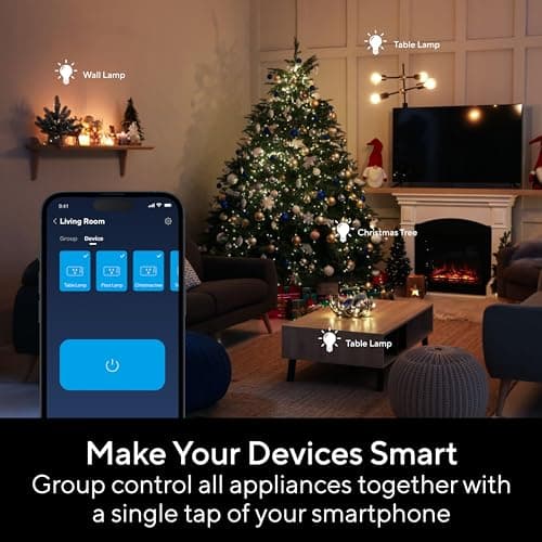 U-tec Smart Plug, Smart Home Wi-Fi Mesh Outlet, 15A Ultra Efficient Smart Plug Compatible with Alexa, Google Home & IFTTT, No Hub Required, 2.4GHz Wi-Fi Only, Remote Control, ETL Certified, 1Pack 6