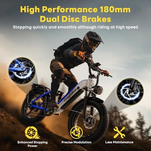 Electric Bike for Adults 1400W Peak, 48V 20AH(960WH) Removable Battery, 20"x4" Fat Tire Full Suspension 80 Miles Range Step-Thru 30+MPH Hunting Ebike, 7-Speed Dual Brakes Electric Bicycle White 5