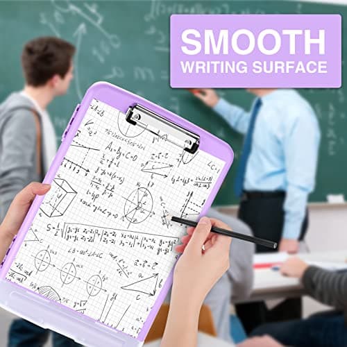 Sooez Clipboards with Storage, High Capacity Clip Boards 8.5x11 with Storage, Heavy Duty Nursing Clipboard Folder, Plastic Clipboard with Pen Holder for Women Teachers Work, School & Office Supplies 6
