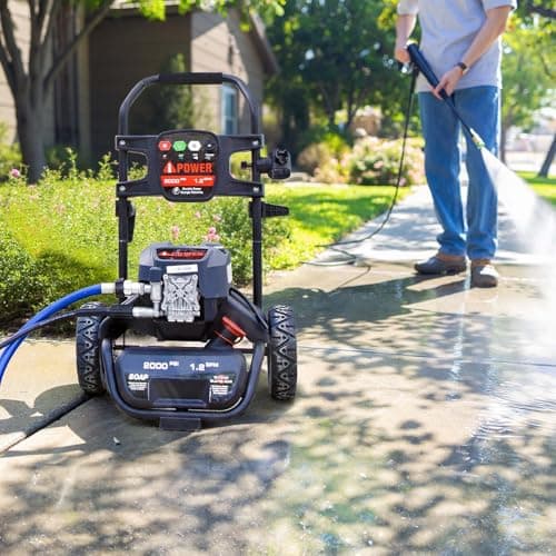A-iPower APW2000E Electric Pressure Washer 2000 PSI and 1.2 GPM, CETL Compliant, Onboard Soap Tank, 5 Quick Connect Nozzles, Spray Gun and Wand, for Cars, Fences, Driveways Cleaning 11