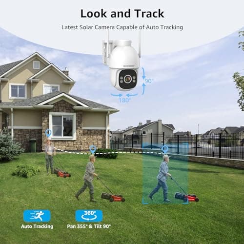 BOAVISION 4G LTE Solar Security Camera Wireless,No WiFi Camera,AI Human Tracking, AOV 24/7 Continuous Recording with 2K Fulltime Color Image, Powered by 8W Solar Panel for Home Security Outdoor Use 7