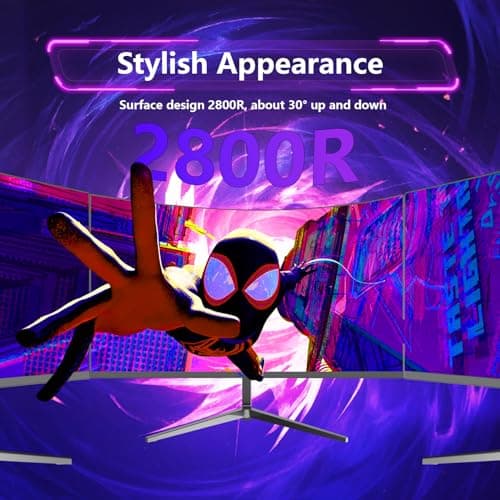 Sealan 24 Inch Curved Gaming Monitor 180hz Full HD 1080P Frameless AMD FreeSync Eye Care DisplayPort HDMI Wall Mountable 250cd/m² Brightness 99% sRGB AMD FreeSync Flicker-Free Blue Light Filter 5