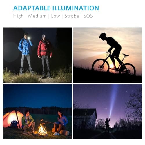 Anker Rechargeable Bolder LC90 LED Flashlight, Pocket-Sized Torch with Super Bright 900 Lumens CREE LED, IPX5 Water-Resistant, Zoomable, 5 Light Modes 5