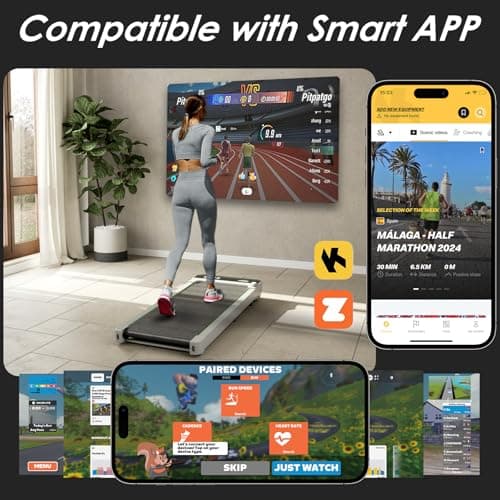 3 in 1 Treadmill, Portable Under Desk Walking Pad with Incline for Home/Office, Remote Control, LED Display 6