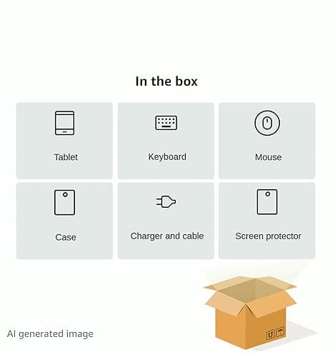 SUAAT 2025 Tablet 10 inch Android 14 Tablets with Keyboard Mouse, 20GB RAM 128GB ROM 2TB Expand 2 in 1 Tablet with Octa-core 6000mAh, HD IPS Display, Widevine L1, 5G WiFi 6, Dual Camera, GMS (Black) 8