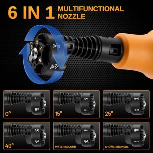 Cordless Pressure Washer Battery Powered 1060 PSI Compatible with Makita Battery, Portable Power Washer for Cars 5000mAh Brushless Motor & 2.5 GPM High-Pressure Washer, 6-in-1 Nozzle, LCD Screen 7