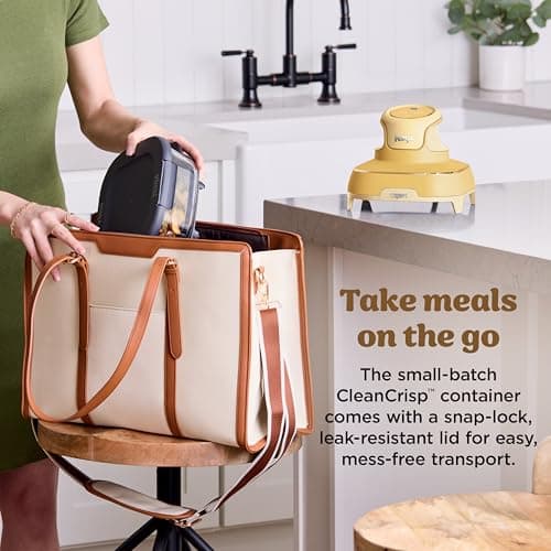 Ninja Crispi 4-in-1 Glass Air Fryer | 450°F | Non-Toxic | 4QT & 6-Cup Glass Containers w/Lids | Microwave, Freezer, Dishwasher Safe | Max Crisp, Air Fry, Bake, Recrisp | Ginger Snap | FN101GD 11