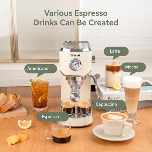 Gevi Espresso Machine 20 Bar with Grinder, Professional Espresso Maker with 35 Precise Grind Settings Burr Coffee Grinders Combos, Super-Automatic Espresso Machines, Gift for Coffee Lover 9