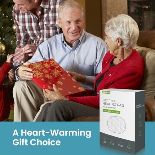 NOWWISH 5lbs Weighted Heating Pad for Women, Electric Heated Weighted Blanket with 6 Heat Settings, Timer & Auto Shut-Off, Relief for Period Cramps, Back Pain, Lap, Machine Washable, 29x24 inch, Grey 8