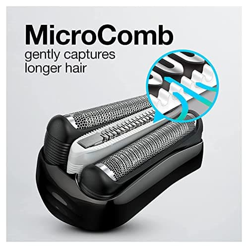 Braun Electric Series 3 Razor with Precision Trimmer, Rechargeable, Wet & Dry Foil Shaver for Men, Blue/Black, 4 Piece 6