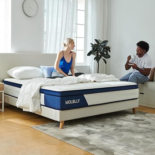 Molblly Queen Mattress, 12 Inch Innerspring Mattress in a Box,Ultimate Motion Isolation Individually Wrapped Pocket Coils Mattress,Pressure Relief,Back Pain Relief Cool Queen Bed Mattress 7