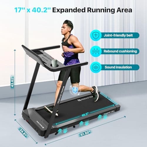 Mobvoi Smart AI Treadmill Ultra/SE Walking Pad Treadmills Under Desk Running Machine Compact Portable TicSports APP for Home Office 265 LBS (Mobvoi Home Treadmill Ultra) 7