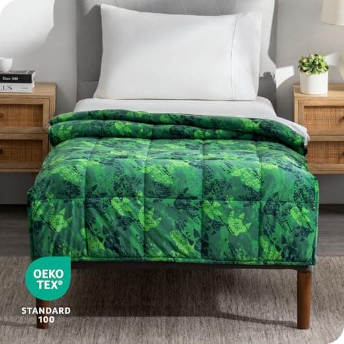 Bare Home Weighted Blanket Twin or Full Size 10lb (40" x 60") - Minky Fleece - Premium Heavy Blanket Nontoxic Glass Beads (Dinosaur, 40"x60") 9