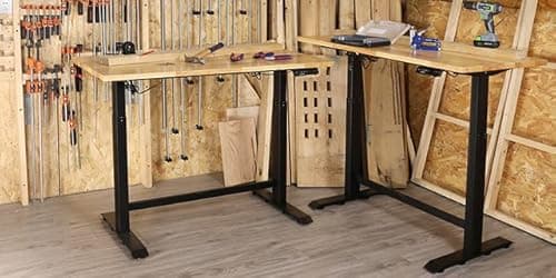 WORKPRO Dual Motor 48" Electric Height Adjustable Workbench, 500 LBS Load Capacity 48"x24" Wooden Top and Memory Keypad, Work Table for Workshop, Garage, 28-3/4" to 48-7/16 Lift Range 8