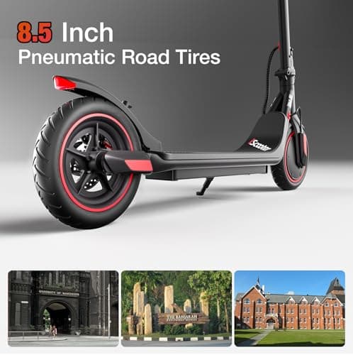 iScooter Electric Scooter for Adults & Teens, 350W Motor, Up to 15 Miles Range, 19 MPH Top Speed, Cruise Control, Dual Braking System, Foldable E-Scooter for Commuting & Campus Use 6