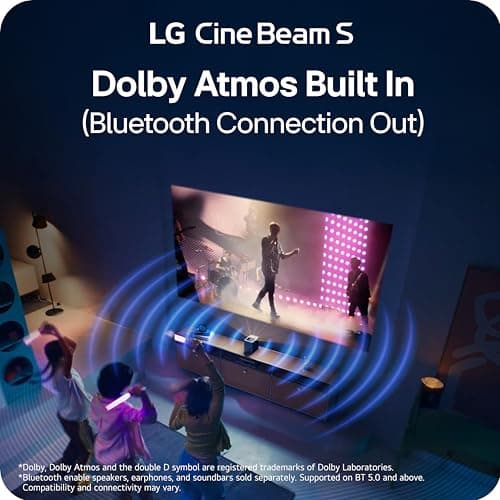 LG CineBeam S PU615U 4K UHD Ultra Short Throw Smart Projector, Auto Screen Adjustment, up to 100” Projection, up to DCI-P3 154%, 450,000:1 Contrast, Speakers with Dolby Atmos, HDR10, HDMI, USB, HID 14