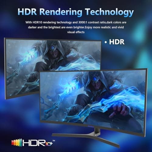 Sealan 34 inch Curved Ultrawide Computer Gaming Monitor 165Hz,UWQHD 3440x1440,1500R -PIP,1ms (MPRT),HDR, 300nits, sRGB99%,FreeSync,HDMI2.0(TMDS) x2,DP1.4 x2,Eye Care,VESA,Support Lifting Base 7