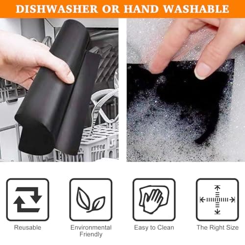 Air Fryer Liners Reusable Teflon Mats Compatible with Nuwave Bravo xl Air Fryer Toaster Smart Oven, Baking Sheet Liners AirFryer Accessories for Nuwave 12-in-1 30qt Oven, 5 Pcs, 9x13 inches 5