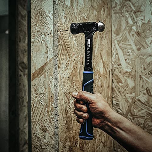 REAL STEEL Ball Peen Hammers 16 Oz Onepiece Forged Steel Ball Pein Hammer 0518, Black 7