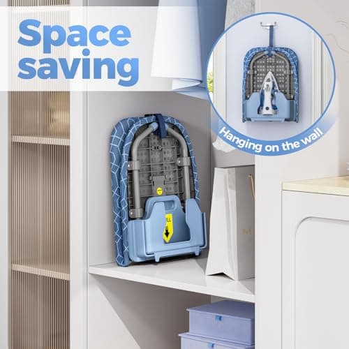 APEXCHASER Ironing Board Small with Iron Holder, Tabletop Small Iron Board with 2 Heat Resistant Ironing Covers, Portable Tabletop Ironing Board with Non-Slip Feet for Home Travel Use 8