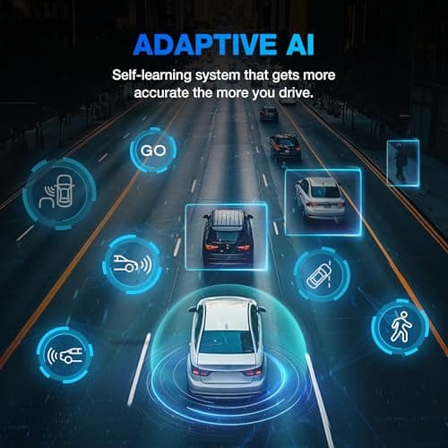 Type S T402 4K Dual View 2-Channel Dash Cam with Adaptive AI-Powered Driver Assistance and 1080p Interior Surveillance Cam 7