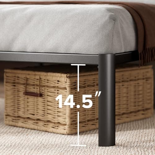 Zinus Van 16 Inch Full Metal Platform Bed, Steel Slat Support, No Box Spring Needed, Eco Friendly WonderBox Packaging, Easy Assembly, Black 5