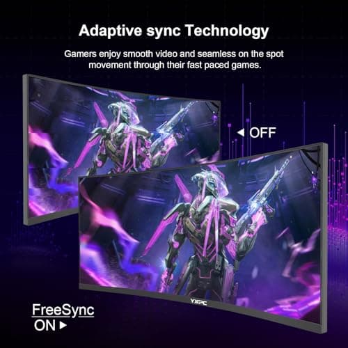 YXPC 34 inch Curved Gaming Ultrawide Monitor 100hz 3440x1440,1ms(MPRT), 21:9,4000:1,1500R ,HDR, 300nits, sRGB 99%,Blue Light Filter, HDMI 2.0×2,DP 1.4×2，Lifting base, supports wall mounting（100*100mm） 5