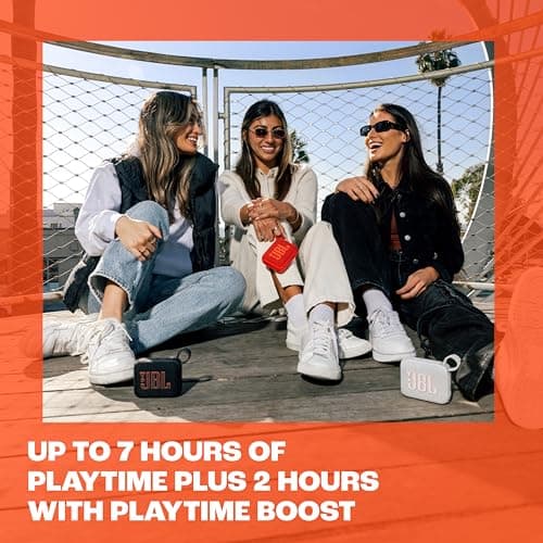 JBL Go 4 - Ultra-Portable, Waterproof and Dustproof Bluetooth Speaker, Big JBL Pro Sound with Punchy bass, 7-Hour Built-in Battery, Made in Part with Recycled Materials (White) 6