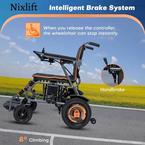 Electric Wheelchair for Adults – Lightweight Foldable Power Wheelchair with Dual Motors, One-Click Mute, SOS Alert, Long-Range Battery, Airline Approved – Ideal for Seniors Disabled and Travel 5
