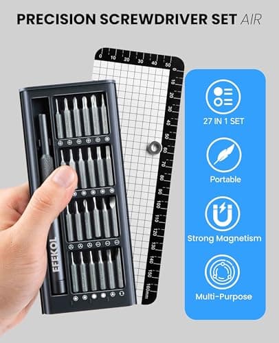 efekol Small Precision Screwdriver Set - Electronics Repair Tiny Tool Kit [Super Durable],for Ring Doorbell, Laptop, Switch, PS5, Xbox, Macbook, iPhone, Watch, Glasses,Fathers Day Dad Gifts for Men 6
