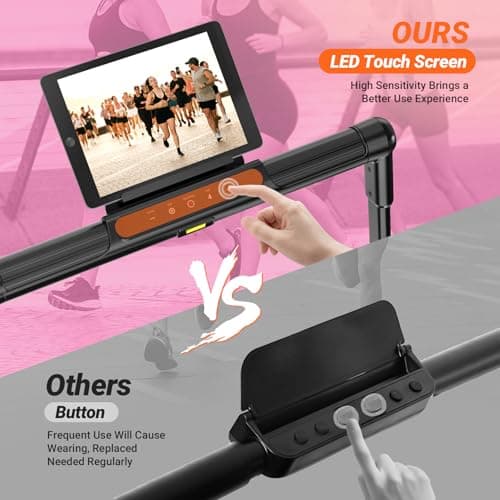 THERUN Walking Pad Under Desk, Portable Mini Treadmill for Home/Office, 2.5HP Jogging Machine with 265 lbs Weight Capacity, Remote Control, LED Display 6