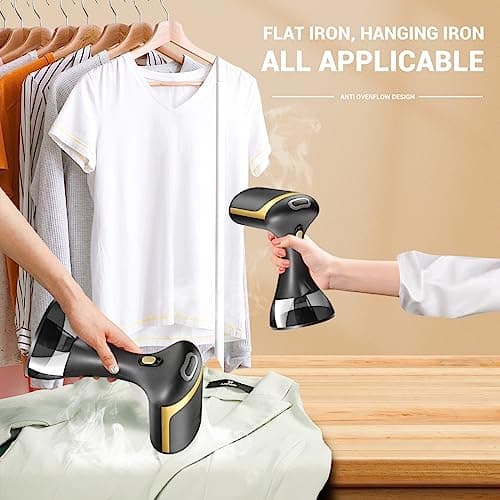 XUJXHH AN-2 Portable Black Garment Steamer - 1500W, 300ml, 30-Second Heat-Up, Auto-Off 6