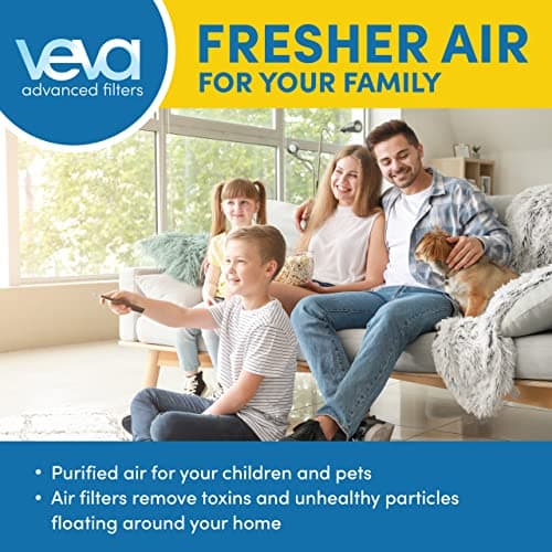 VEVA HPA300 HEPA Filter Replacement Compatible with Honeywell Air Purifier - 3 Pack of HEPA Filters w/ 4 Precut Activated Carbon Pre-Filters & Replacement Filter R 8