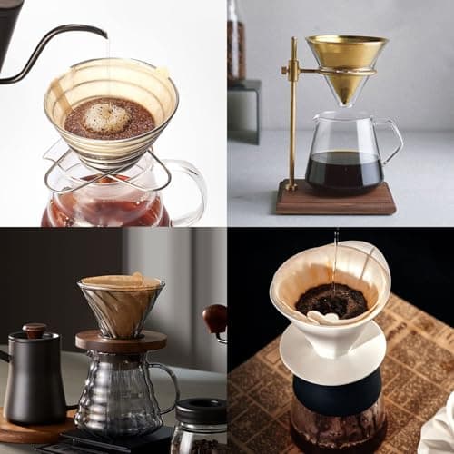 Clinuse Cone Coffee Filters #2, 200 Count Unbleached Size 02 Coffee Filter, Disposable Natural Paper Filters 2-4 Cup, 02 Cone Filters for Pour Over and Drip Coffee Maker 5