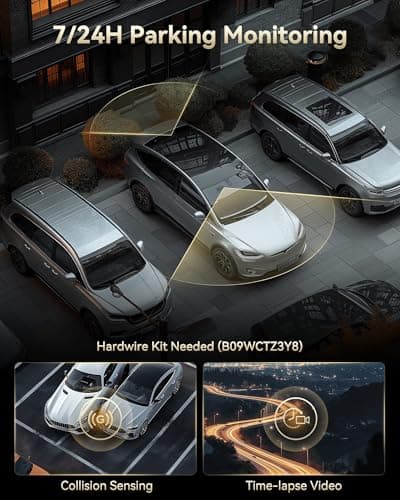 REDTIGER F77 4K+4K Dash Cam Front and Rear, Dual STARVIS 2 IMX678 HDR, Built-in 128GB eMMC, Voice Control Dash Camera for Cars with 5.8GHz WiFi, 4'' Touch Screen, GPS, Night Vision, 24H Parking Mode 8