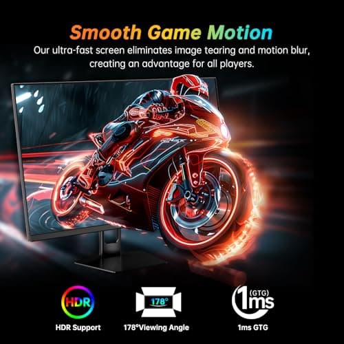 KTC 27 Inch 280Hz Gaming Monitor, FHD 1080P 240Hz PC Computer Monitor, Fast VA Panel, 1ms GTG, FreeSync G-Sync Compatible, HDR Support, 126% sRGB, HDMI and Displayport Inputs, H27E22P 9