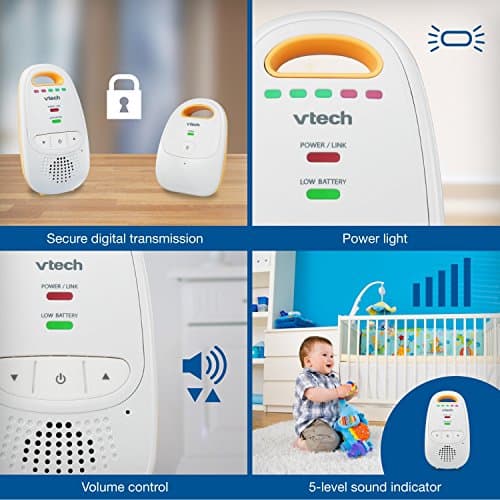 VTech Upgraded Audio Baby Monitor with Rechargeable Battery, Long Range, and Crystal-Clear Sound 5
