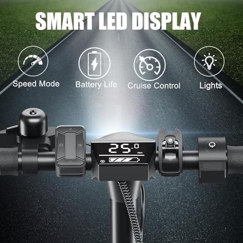 Caroma Electric Scooter Adults, E Scooter for Adult, Fast Electric Scooter 20 mph & 300 lbs, 350W Motor, 20 Miles Range & 20 Mph, 9" Solid Tires, Folding Motorized Scooter for Adults, App Control 6