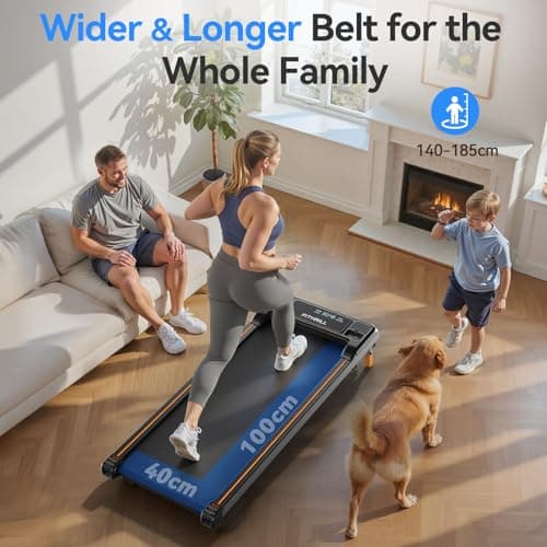 Fithrill Walking Pad Under Desk Treadmill for Home Office Small Spaces with Incline, 3 in 1 Portable Mini Walking Jogging Running Compact 2.5 HP Machine, 2.5 HP 7