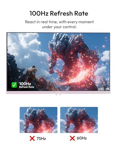 Pixio PX275 Wave Pink 27 inch 100Hz Refresh Rate QHD 1440p Resolution IPS Panel 1ms MPRT Response Time Gaming Monitor with Adaptive Sync 3