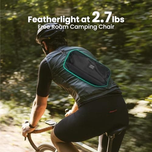 MISSION MOUNTAIN UltraPort Portable Camping Chair, Lightweight Foldable Chair, Ultralight Backpacking Chair for Outdoor Camp, Hiking, Travel, Beach, and Picnic - Compact Design (Black) 5