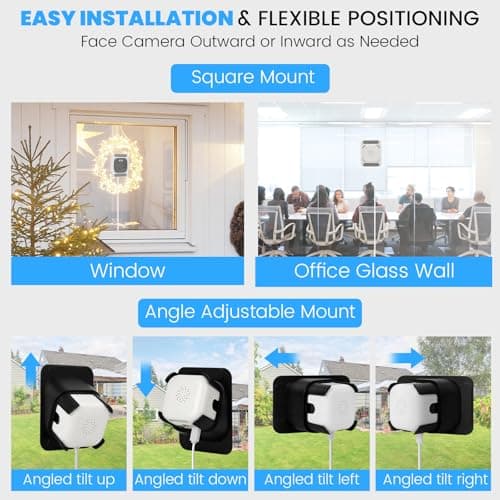 YUOIOYU 3MP 2K Window Camera, Indoor Cameras for Home Security with Full Color Night Vision, Smart Person & Motion Detection, 2-Way Audio, Siren, 2.4GHz & 5GHz WiFi Camera, Easy & Quick Installation 6