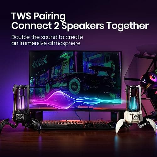 GravaStar Supernova Portable Bluetooth Speaker, LED Table Lamp Speaker, 9H Playtime, TWS Pairing, Wireless Speakers fo Party/Outdoor/Camping/Gifts 10